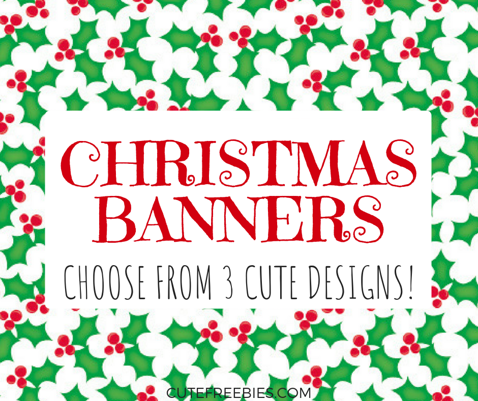 Free Merry Christmas Flag Letters Banners Cute Freebies For You
