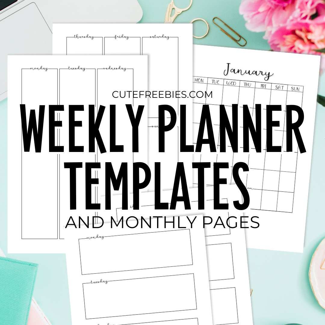 Days of the Week Stickers / Bullet Journal Planner / Printable PDF Download