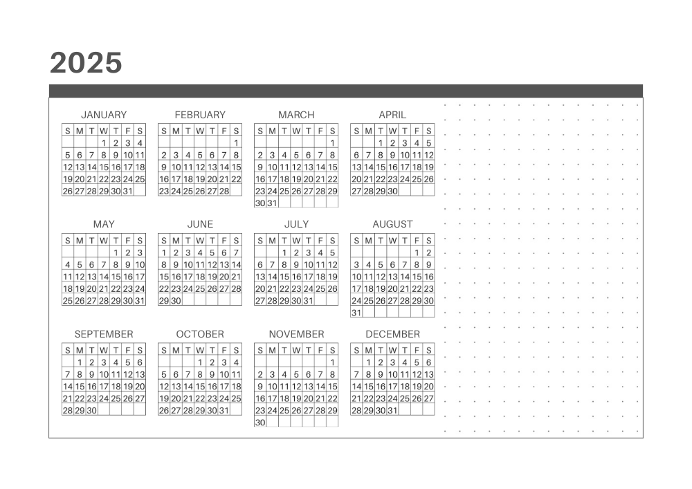 Download 2025 Printable Calendar Templates Cute Freebies For You